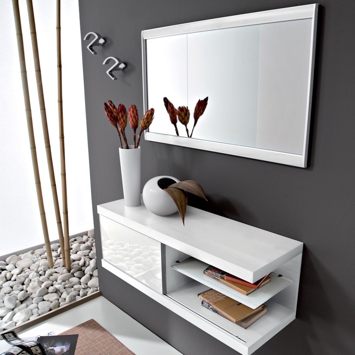 Полочка для ванной под зеркало