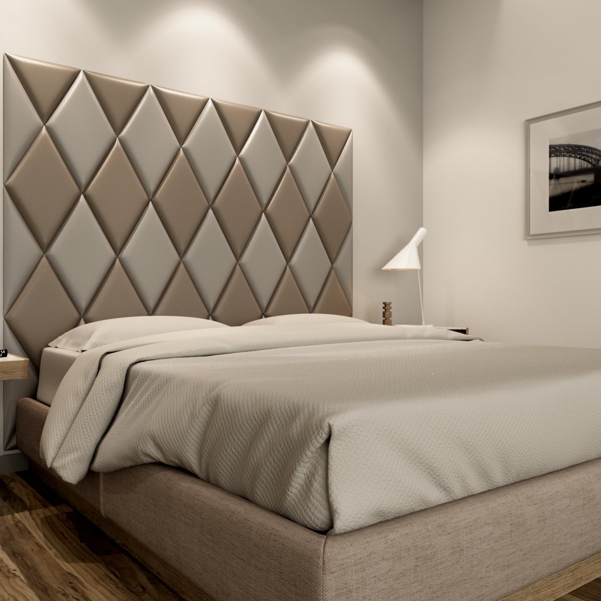 Мягкие стеновые панели ромб