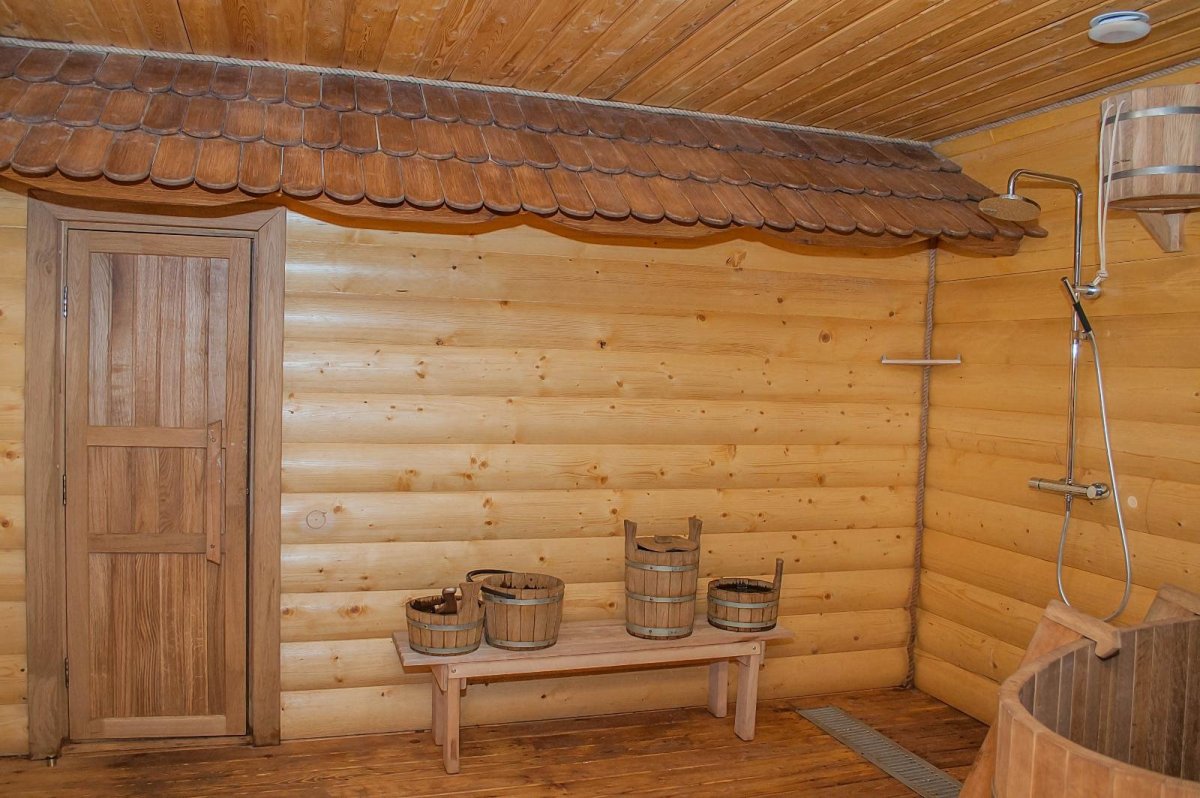 Моечная в бане в стиле лофт