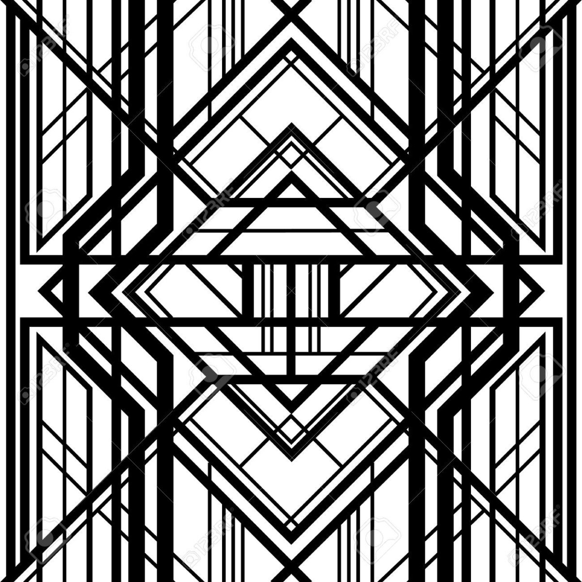 Орнамент в стиле арт деко вектор