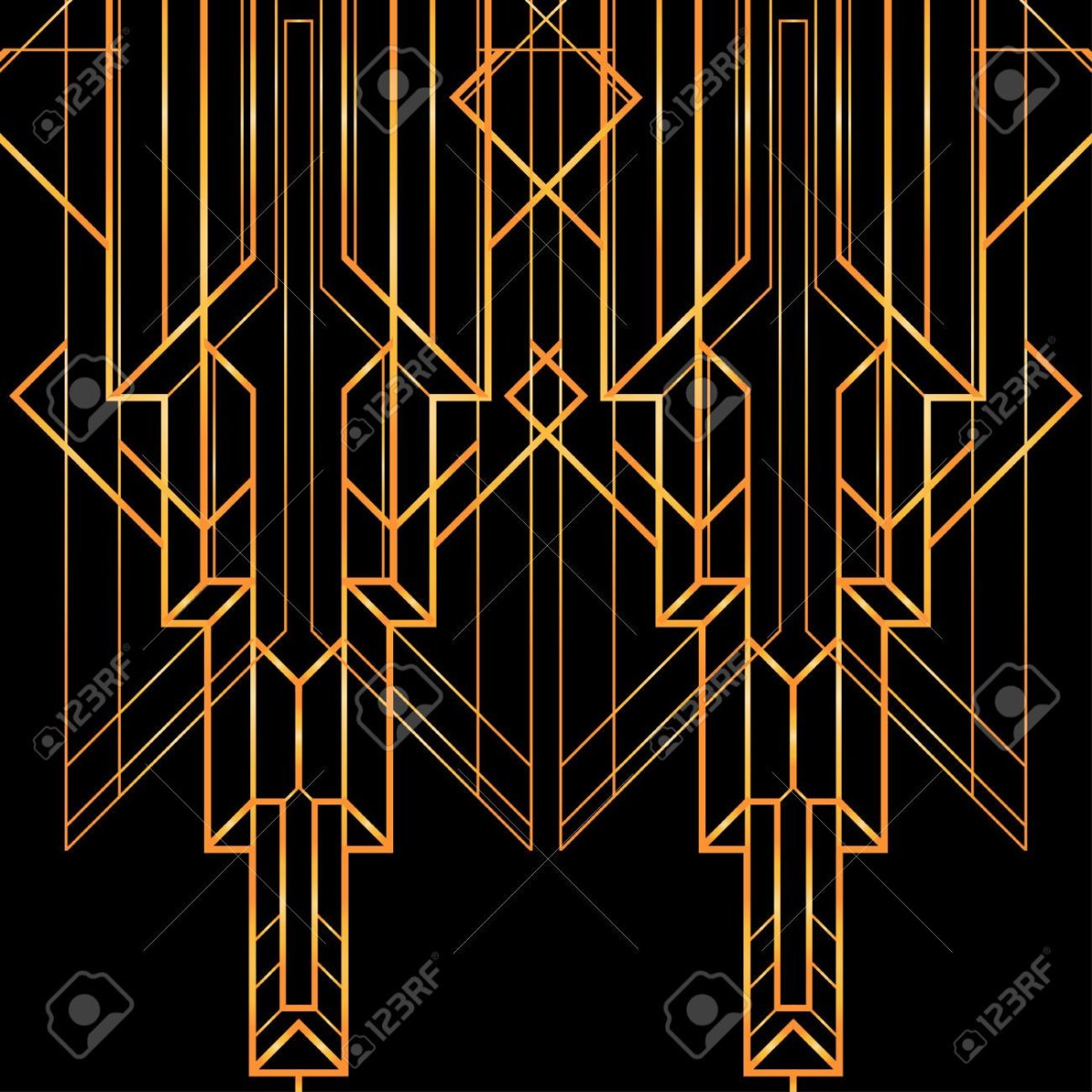 Ар деко орнамент геометрия