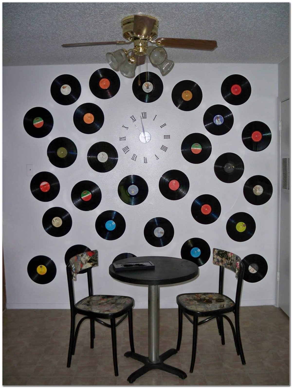 Виниловые пластинки в декоре интерьера