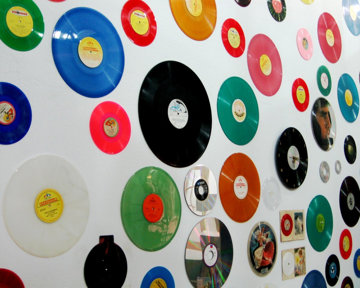 Виниловые пластинки в интерьере