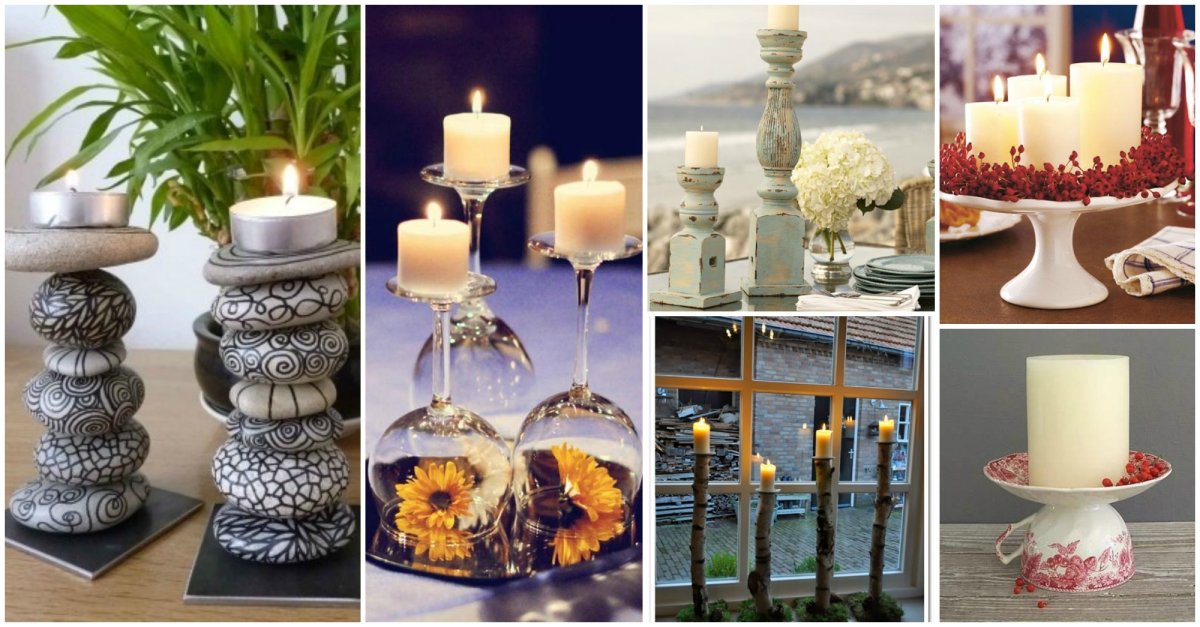 Подсвечники в интерьере