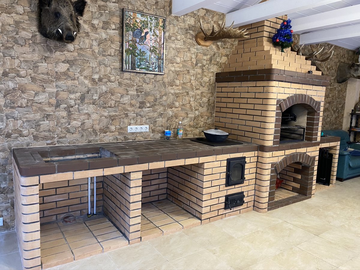 Кухонная плита в стиле лофт