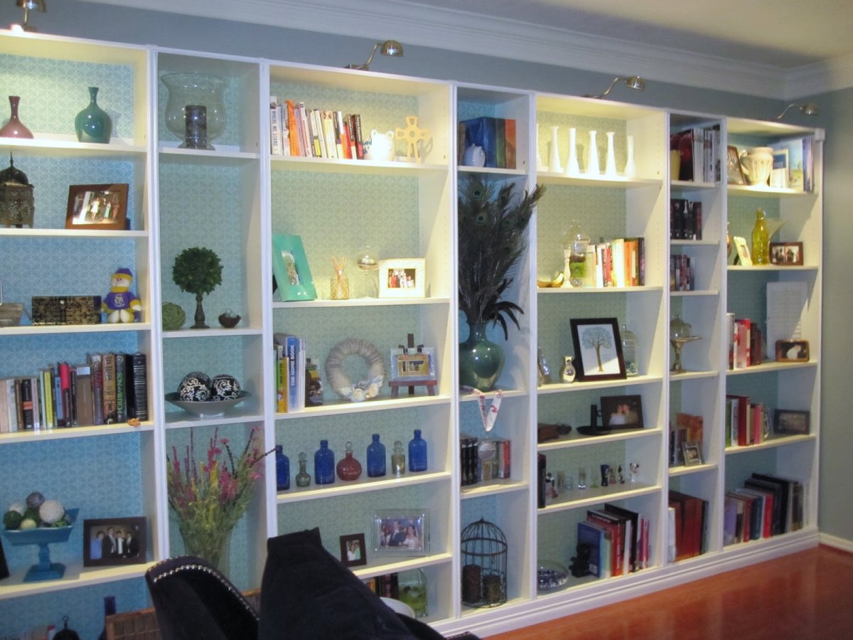 Книжный стеллаж из гипсокартона