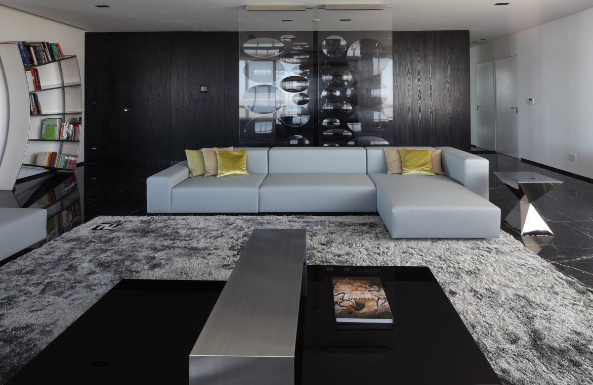 Интерьер гостиной Минимализм хайтек