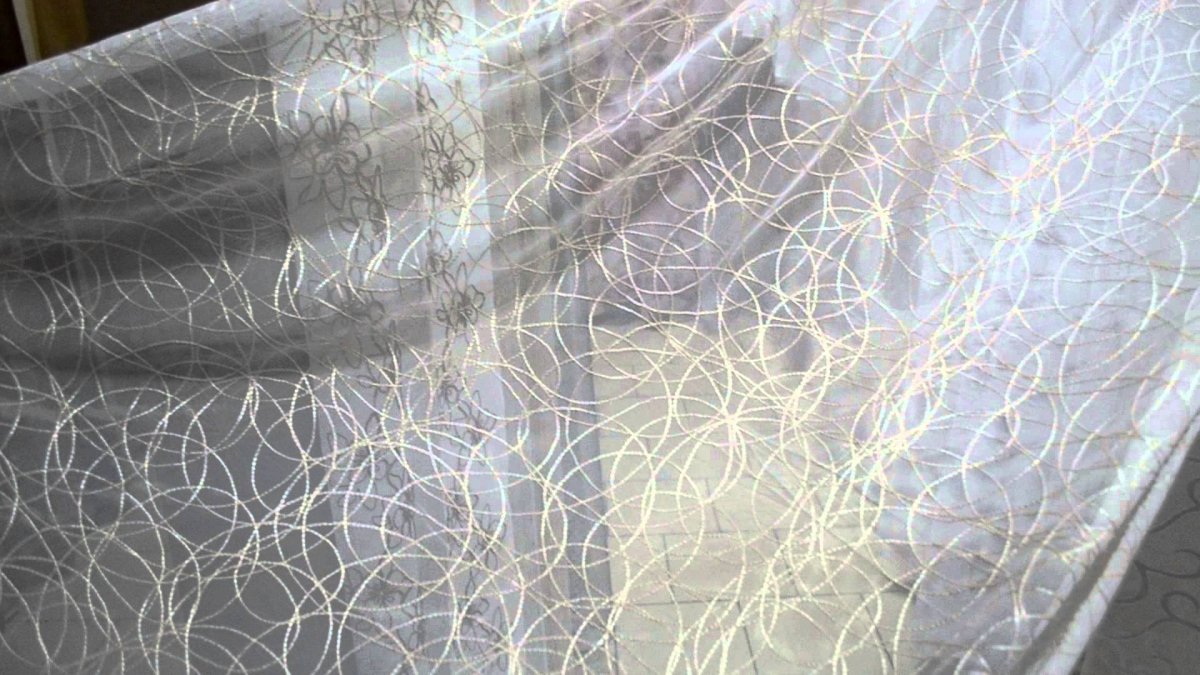 Тюль паутинка белая