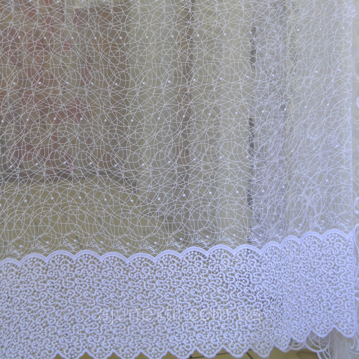Тюль сетка паутинка белый 280