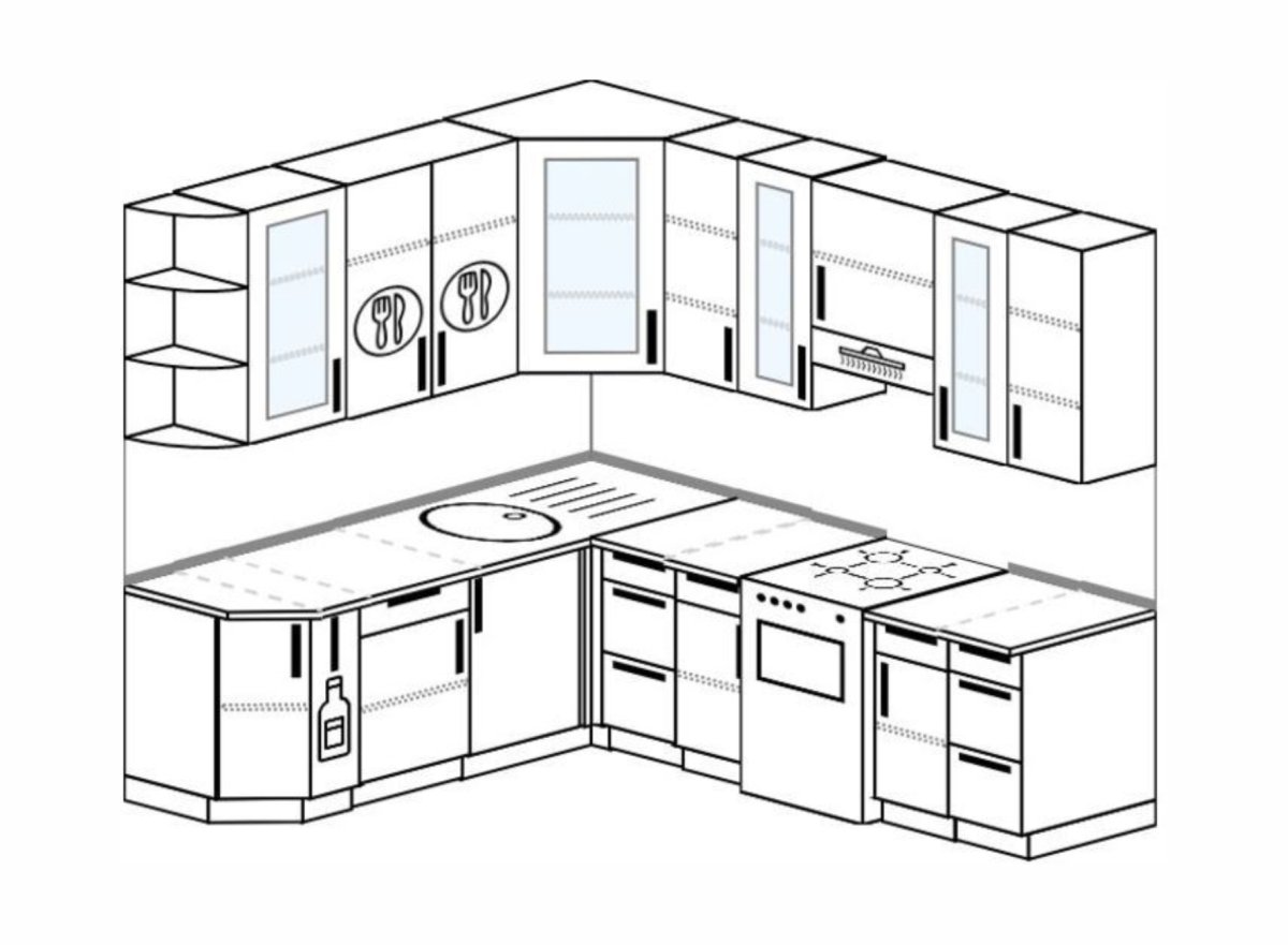 Кухни в стиле Минимализм угловые