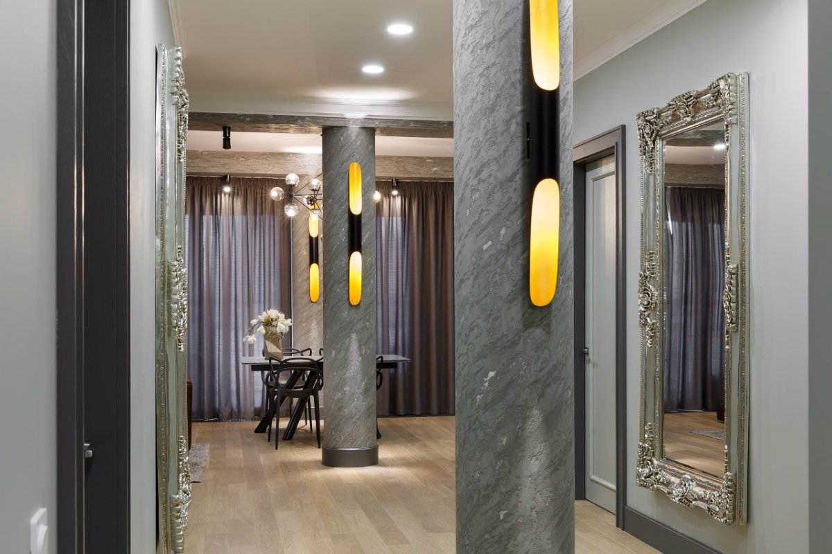 Декор колонн в современном стиле