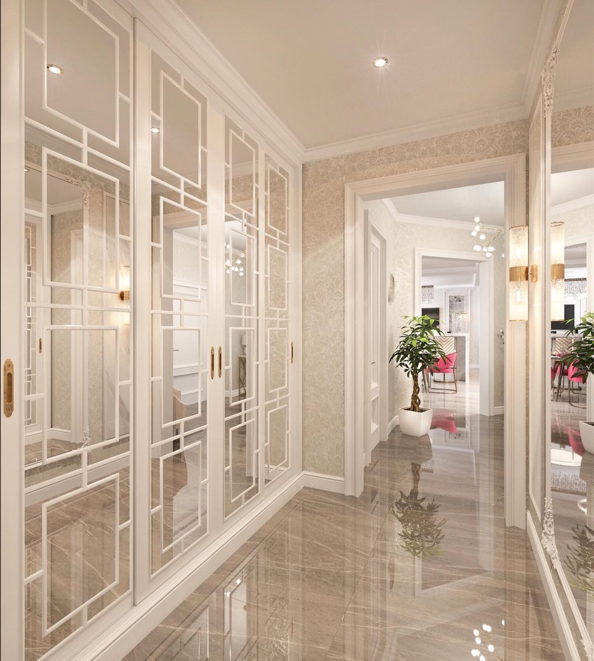 Шкаф в прихожую Неоклассика