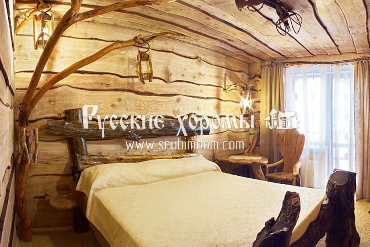 Домик из необрезной доски