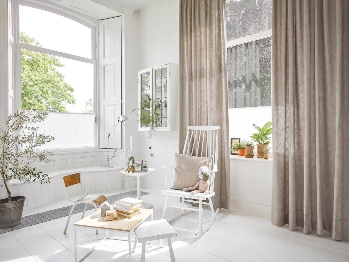 Шторы с перекидом ткани через карниз