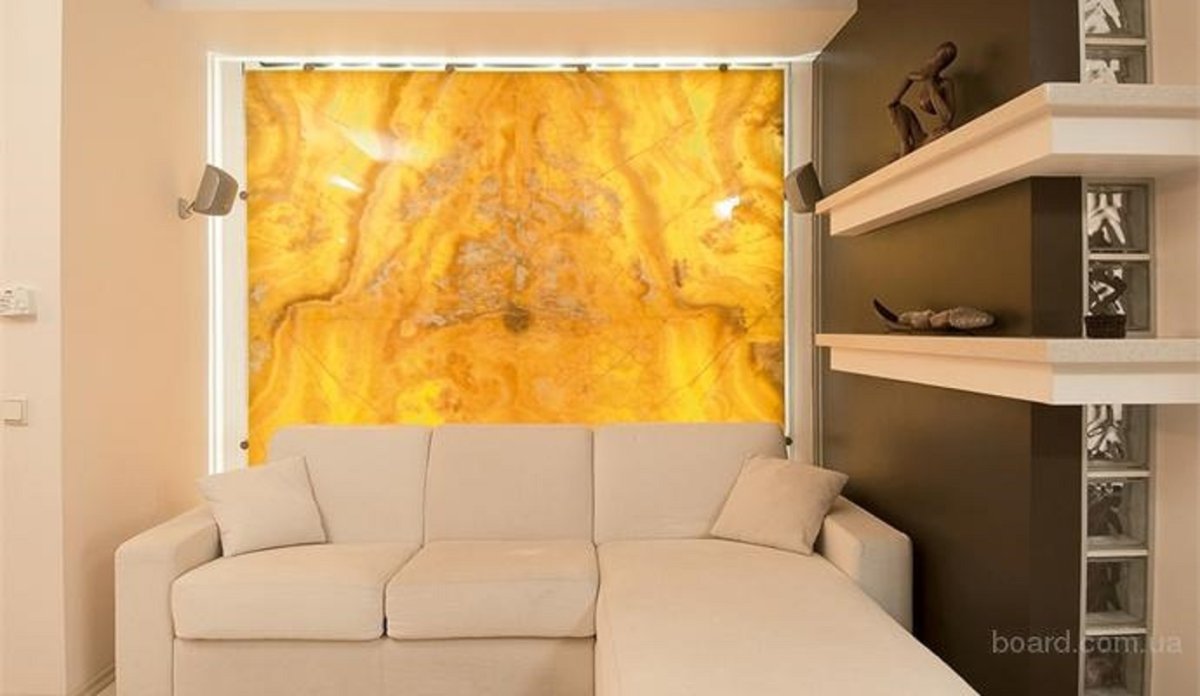 Полы из оникса с подсветкой