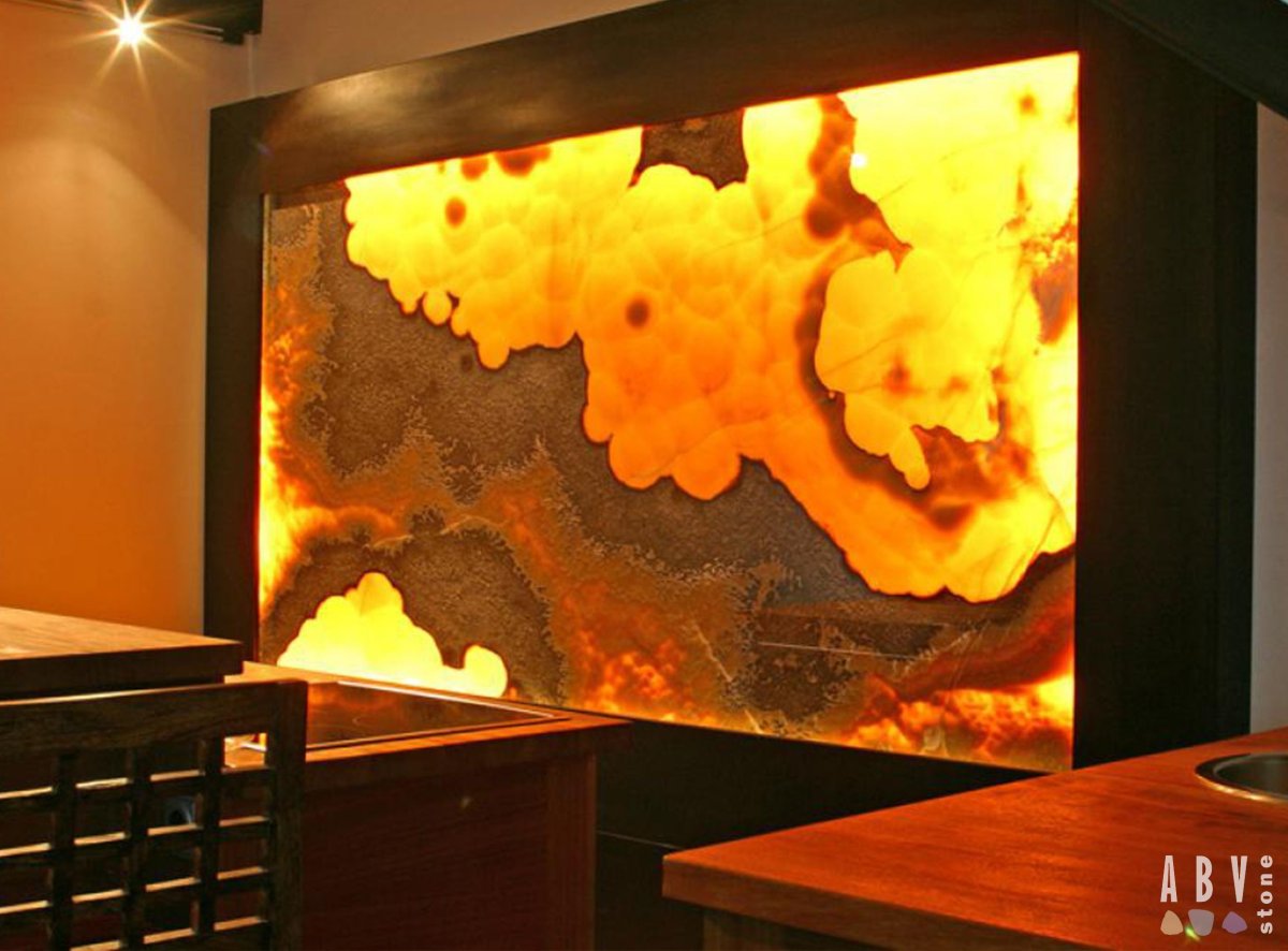 Оникс камень с подсветкой