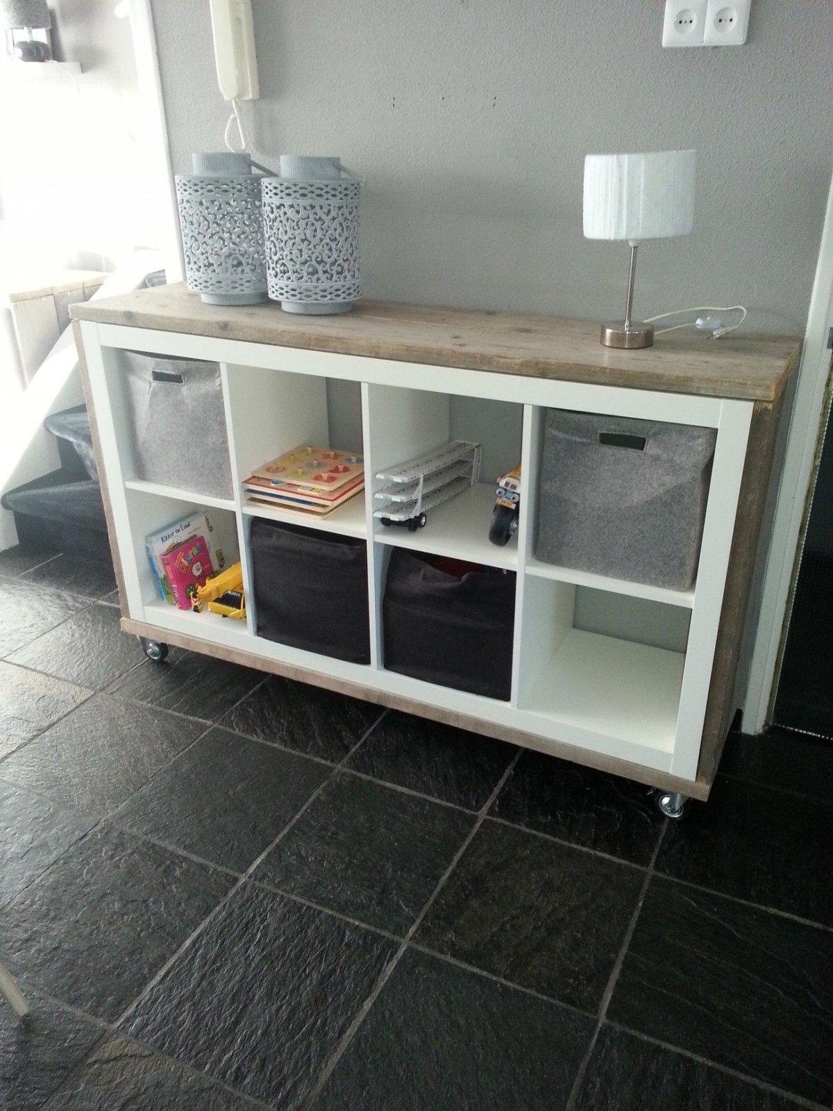 Стеллаж икеа каллакс в детской