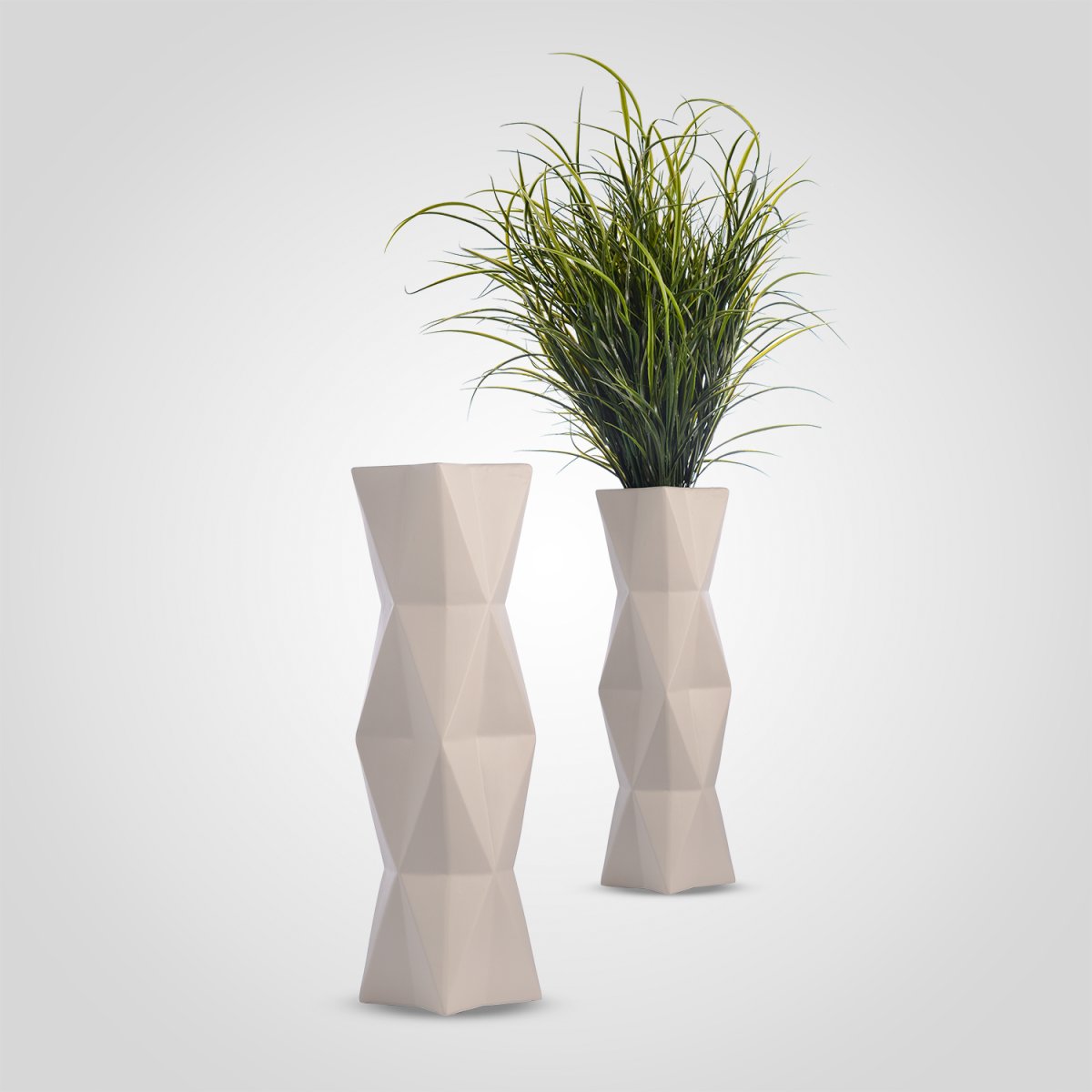 Ваза 70см Кристалл напольная белый керам. (1) 5179047