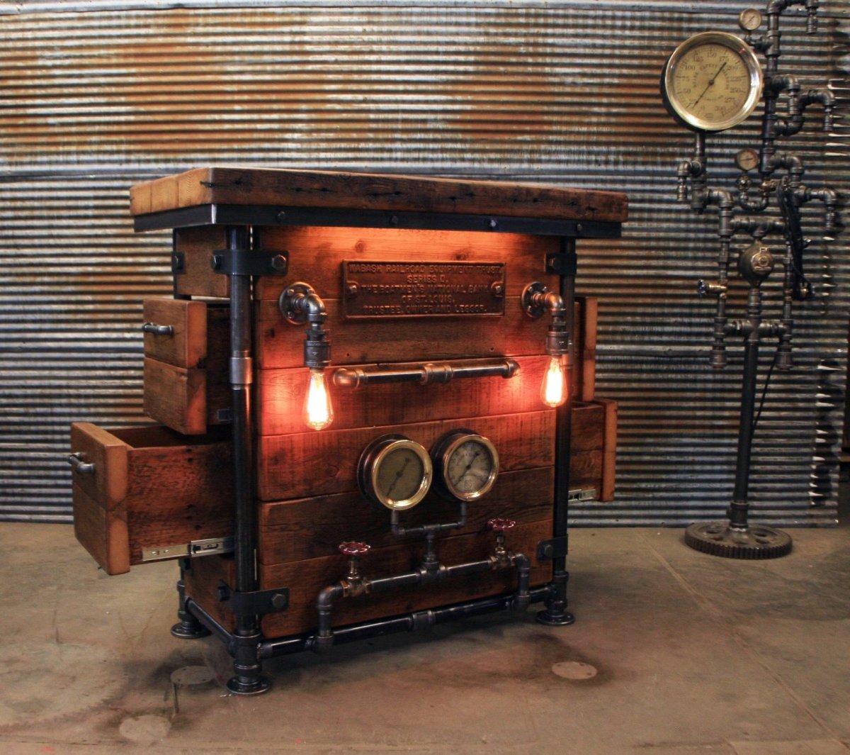 Интерьер комнаты в стиле стимпанк