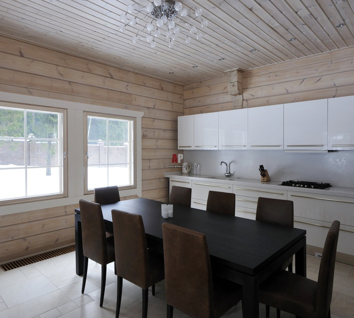 Тиккурила имитация бруса в интерьере