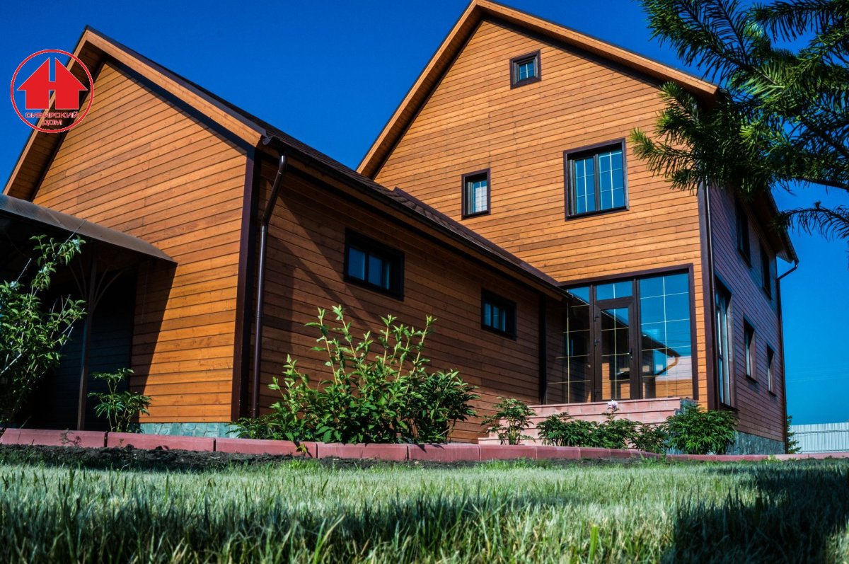 Дом из бруса цвет фасада
