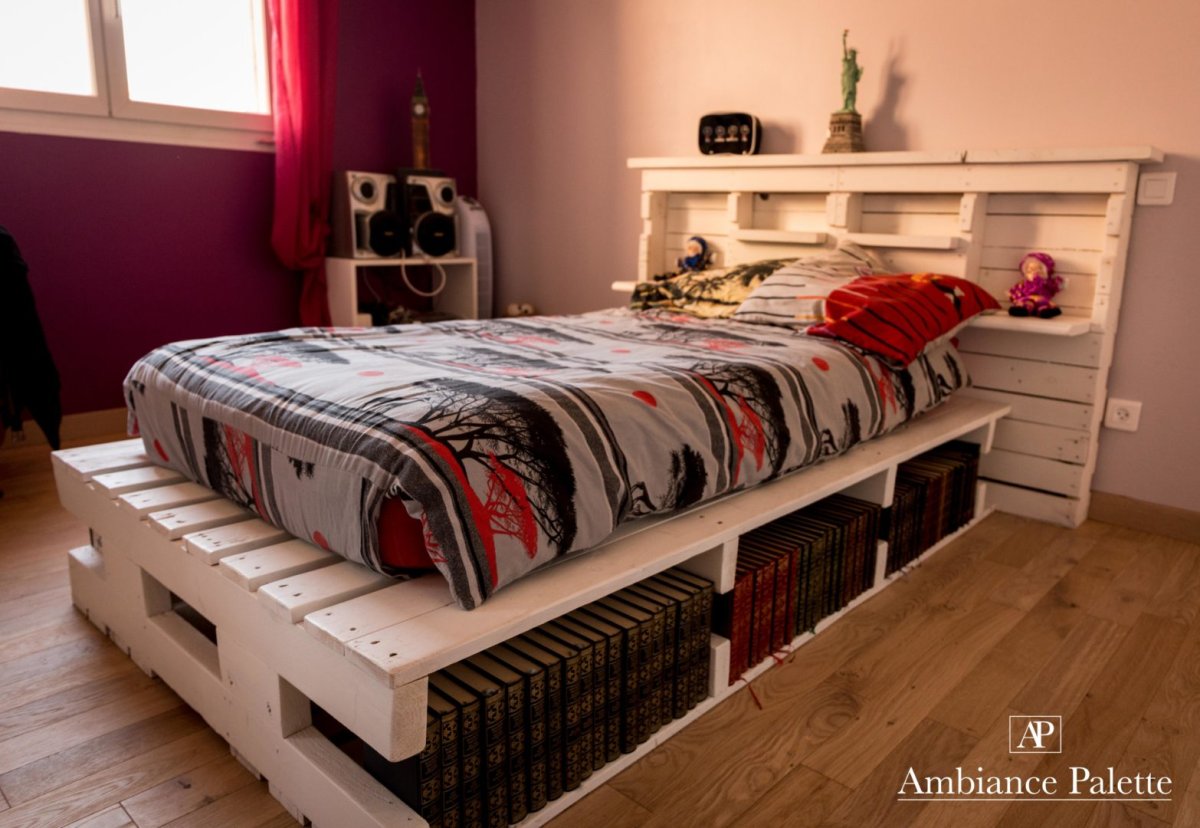 Кровать из поддонов односпальная