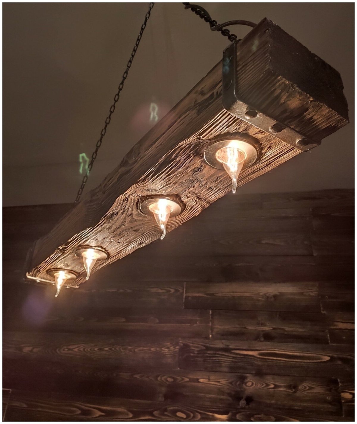 Светильник лофт брус