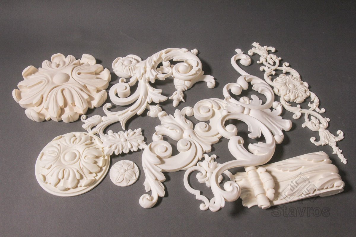 Резной декор для мебели из папье маше