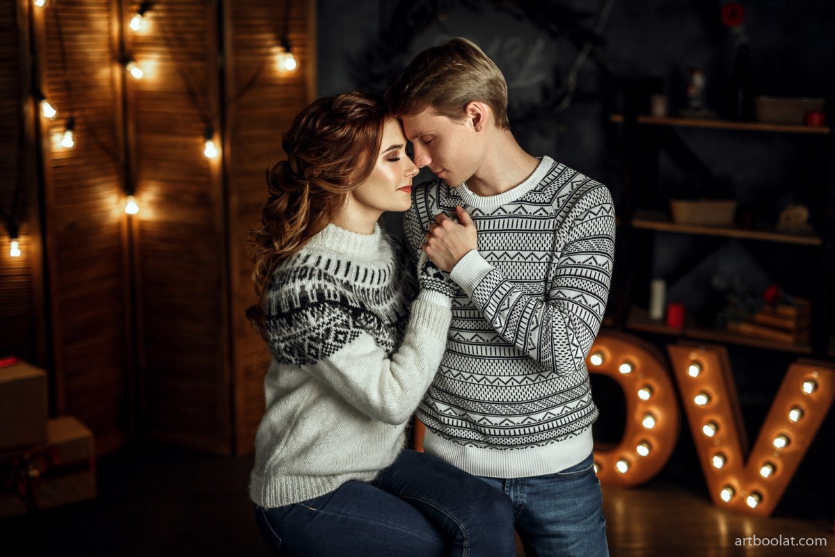 Студийная фотосессия пары