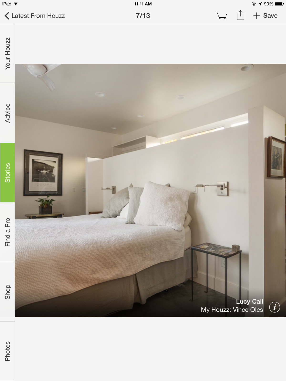 Спальня с гардеробной за кроватью