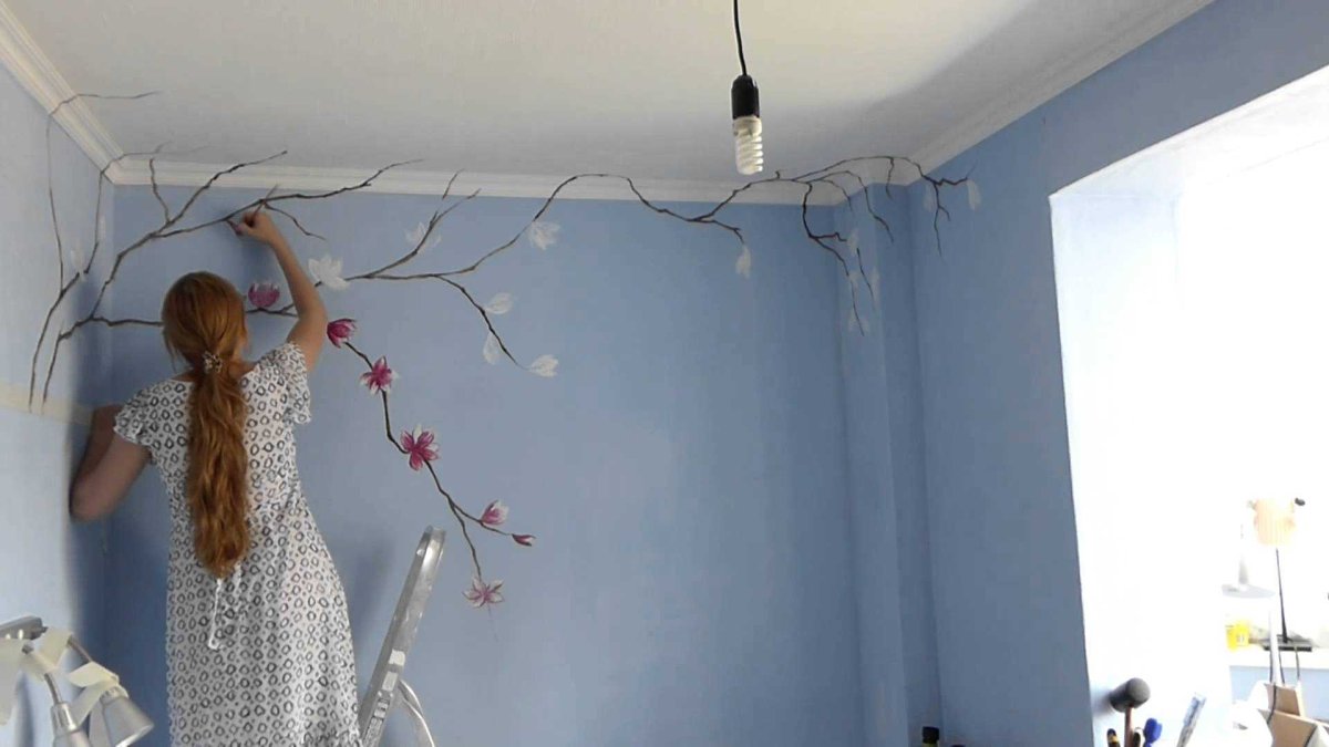 Роспись стен водоэмульсионной краской