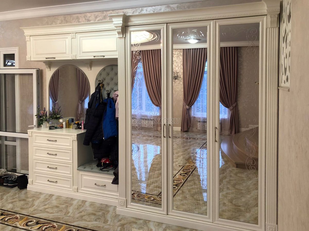 Шкаф прихожая "Неоклассика" цвет патина