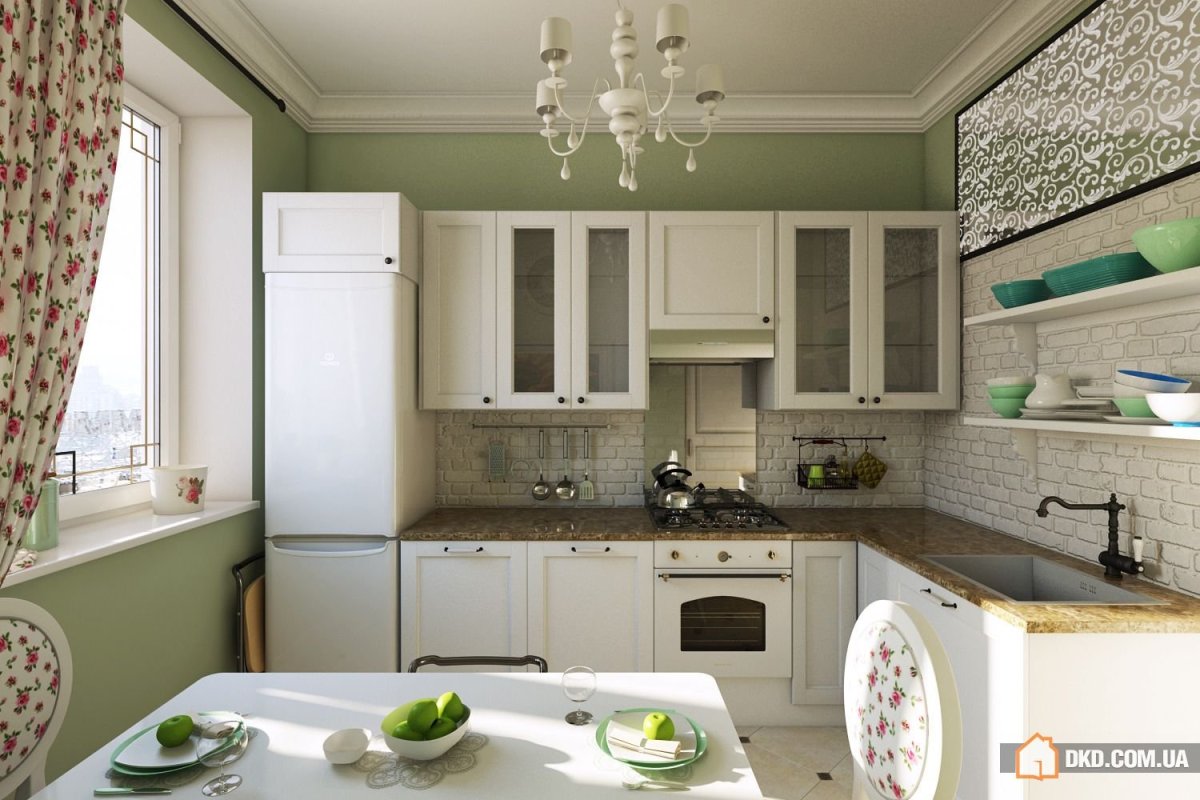 Уютная бежевая кухня