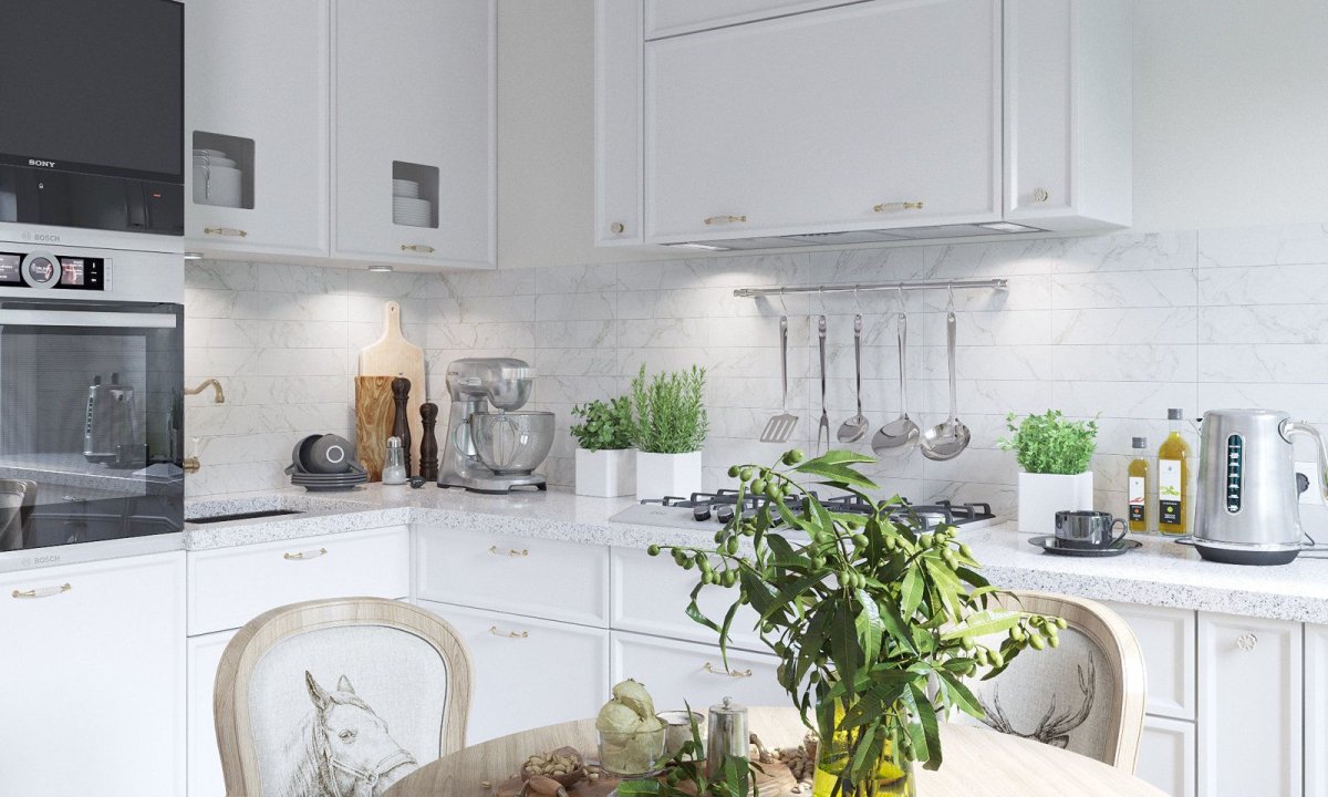 Маленькая кухня в стиле современной классики