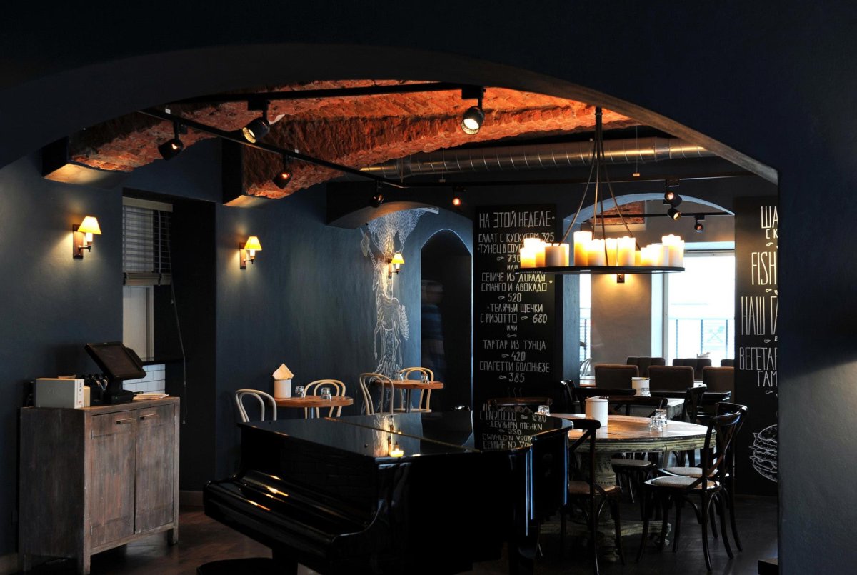 Интерьер маленького кафе