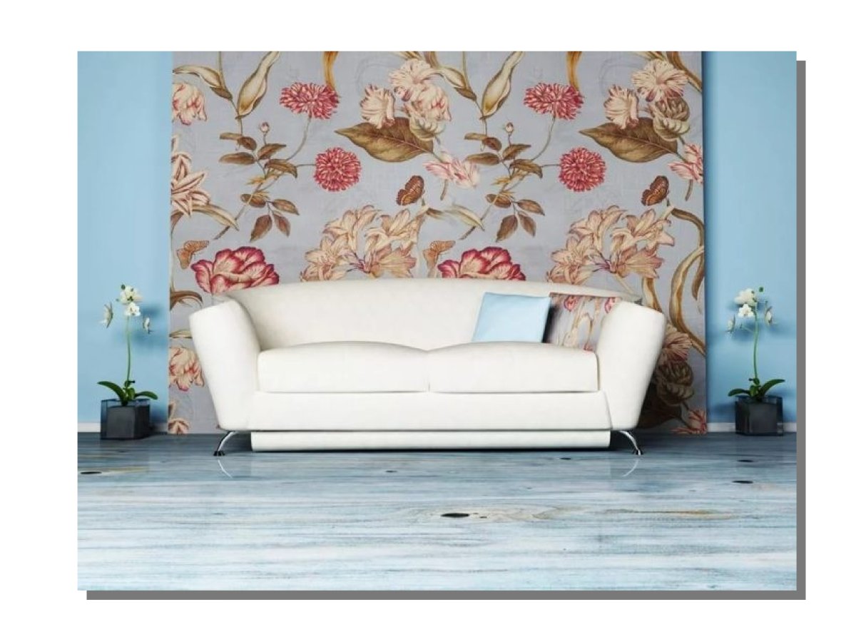 Диван спринтом растительным