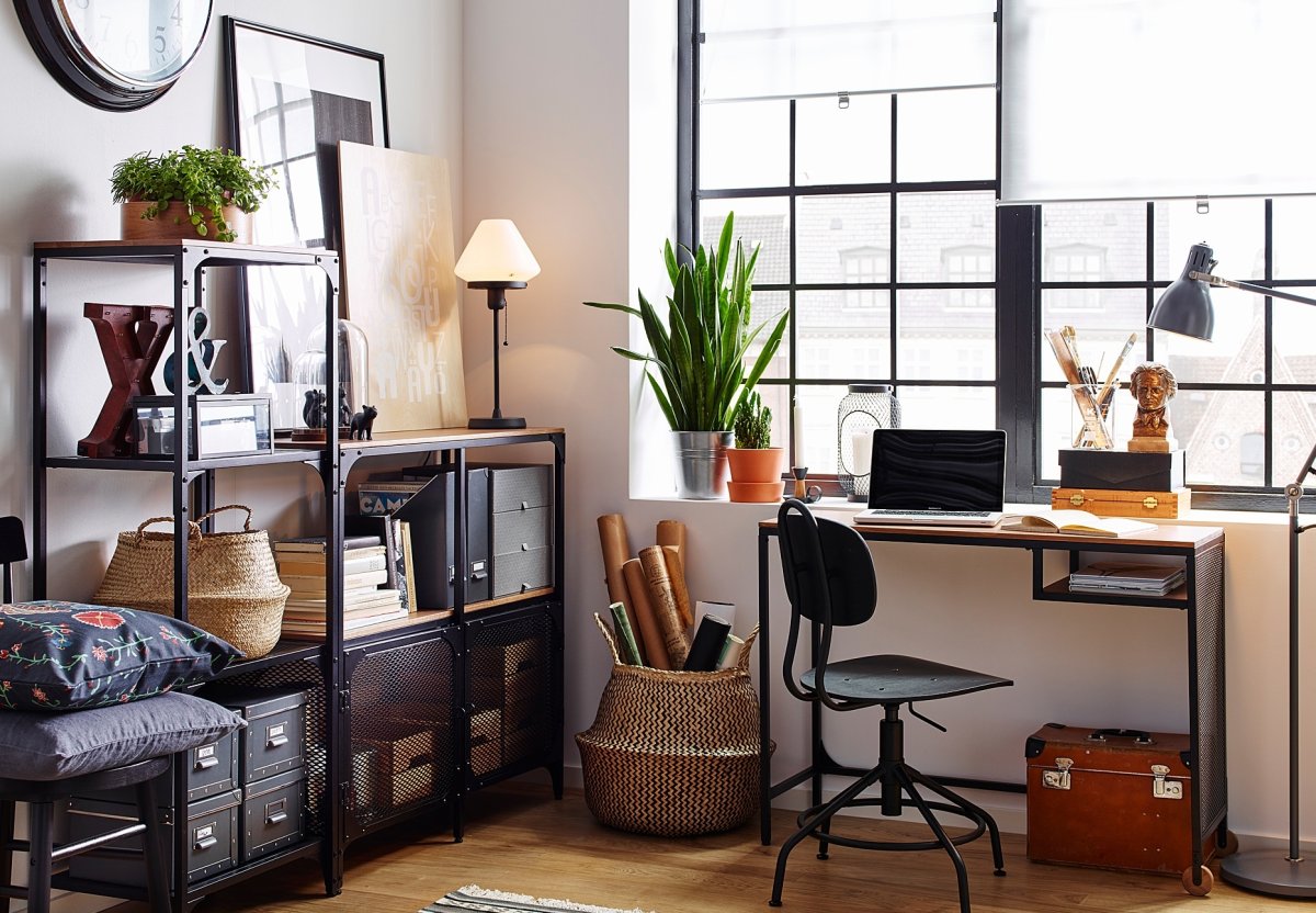 FJÄLLBO ФЬЕЛЛЬБО стол д/ноутбука, черный100x36 см