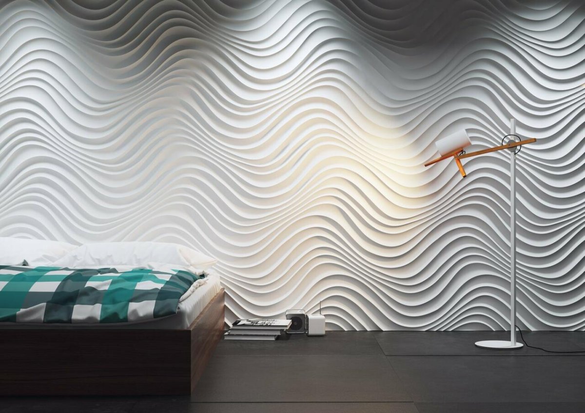 3d гипсовая панель "волна Атлантика"