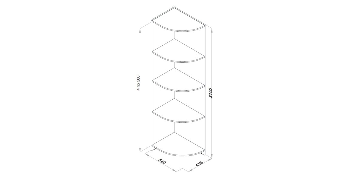 Стеллаж дуб кремона