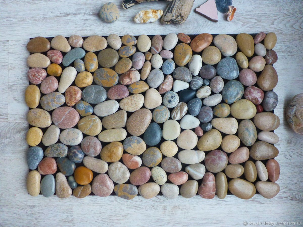 Мозаика из гальки в интерьере