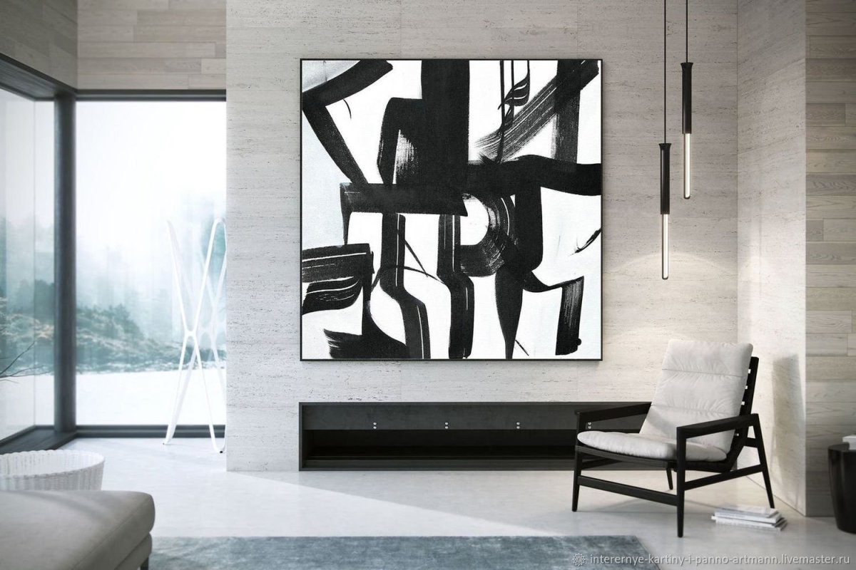 Картины черно белые для интерьера