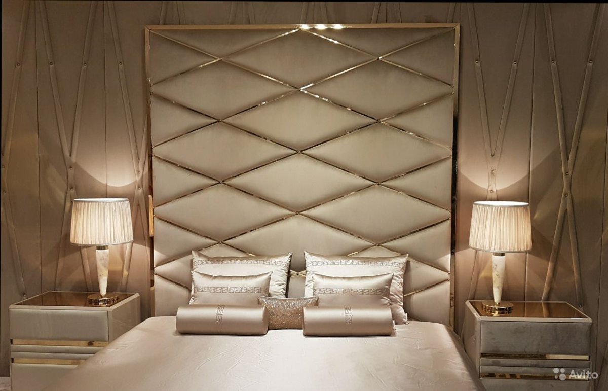 Мягкие стеновые панели с молдингом