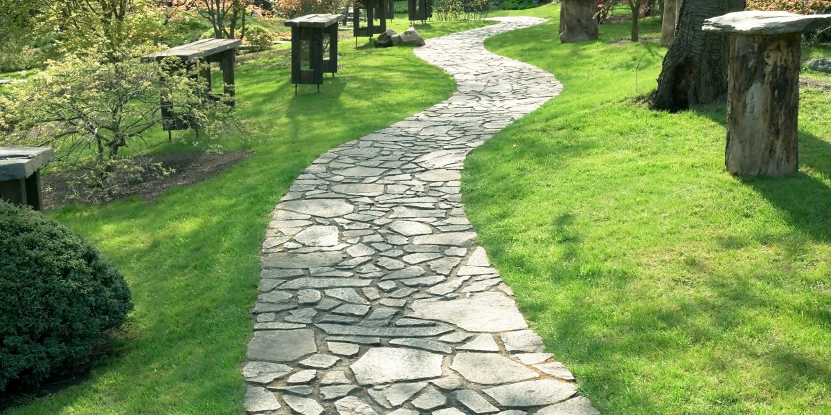 Мощение галтованным камнем