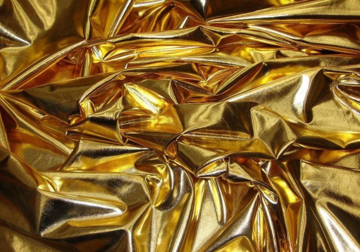Золотая металлизированная ткань