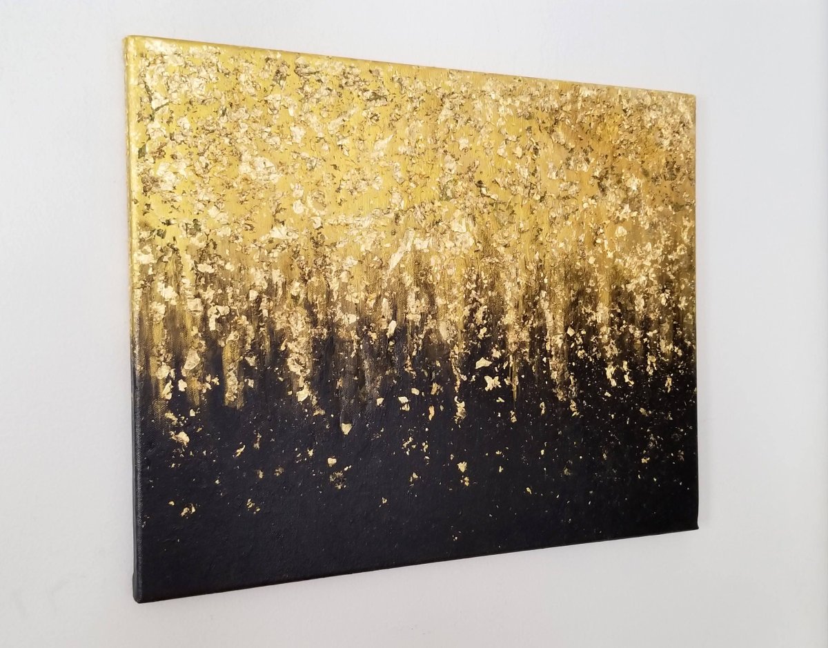 Акриловая живопись парусник с поталью