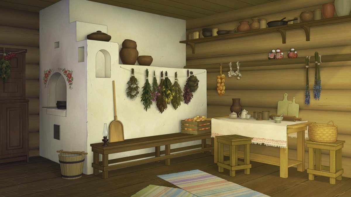 Интерьер русской избы