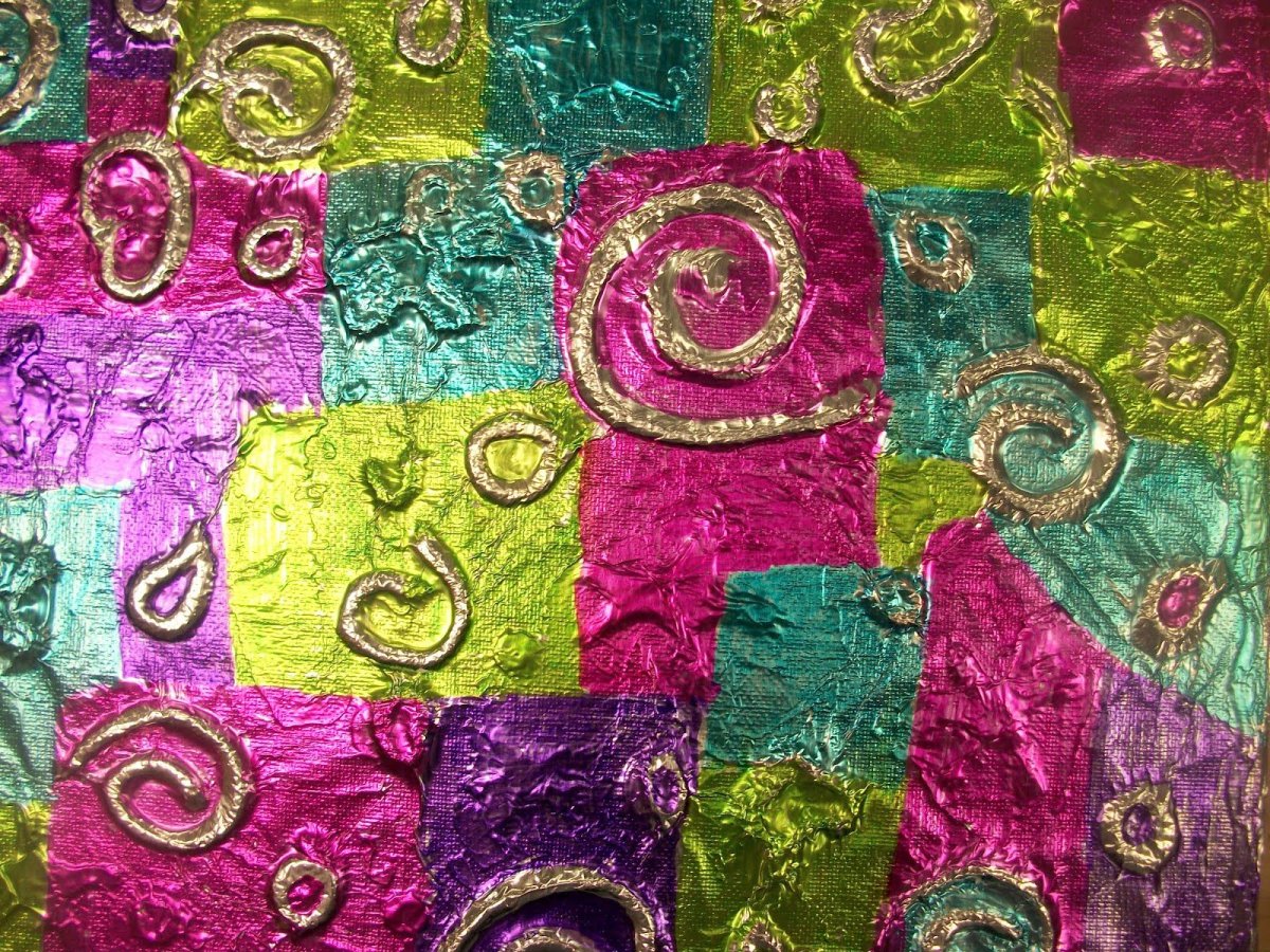 Цветная фактурная фольга для поделок