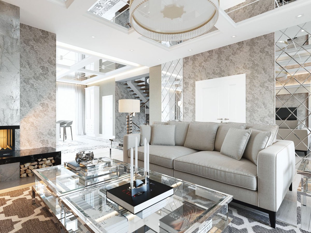 Декоративная штукатурка в интерьере кухни