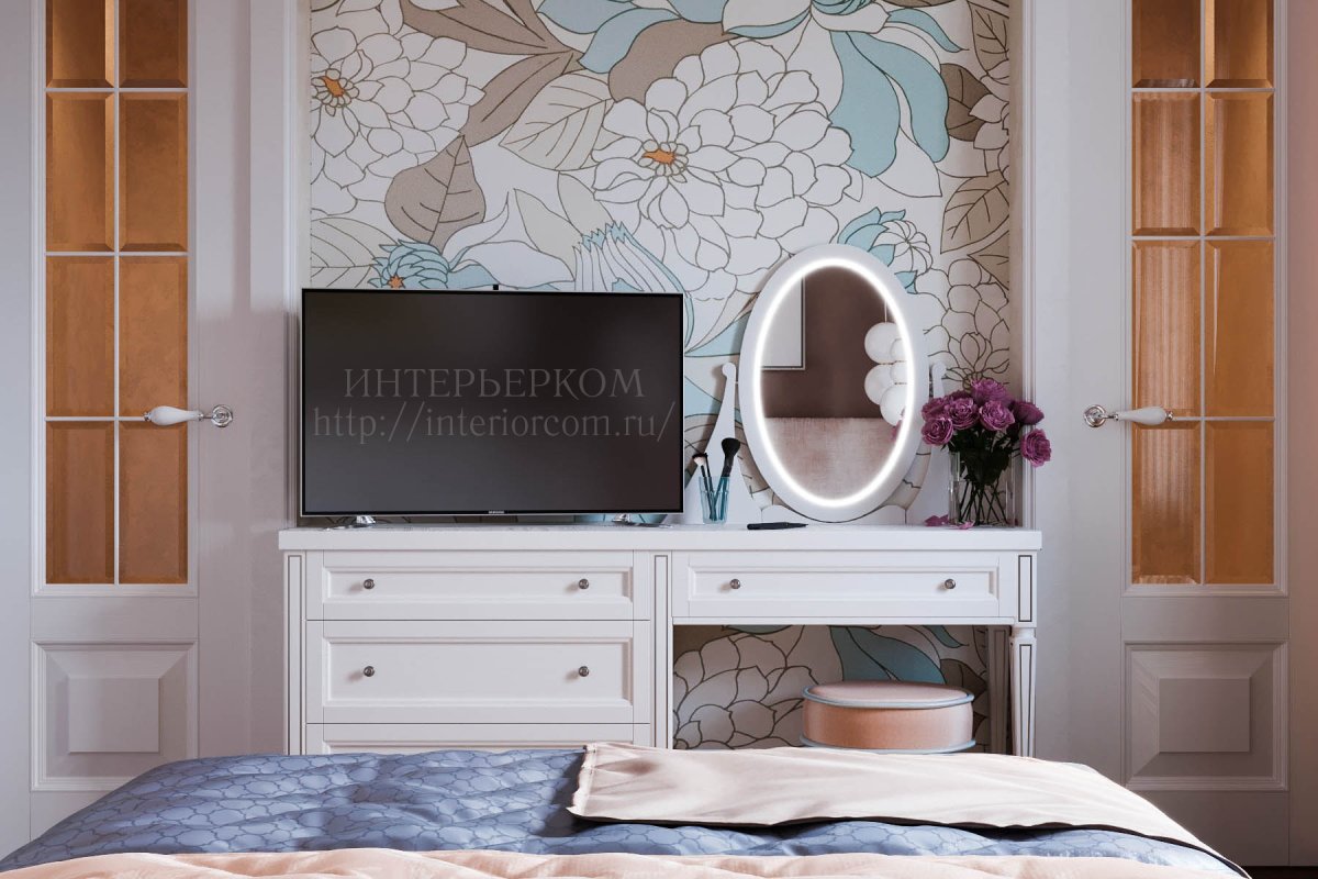 Шкаф с туалетным столиком для спальни