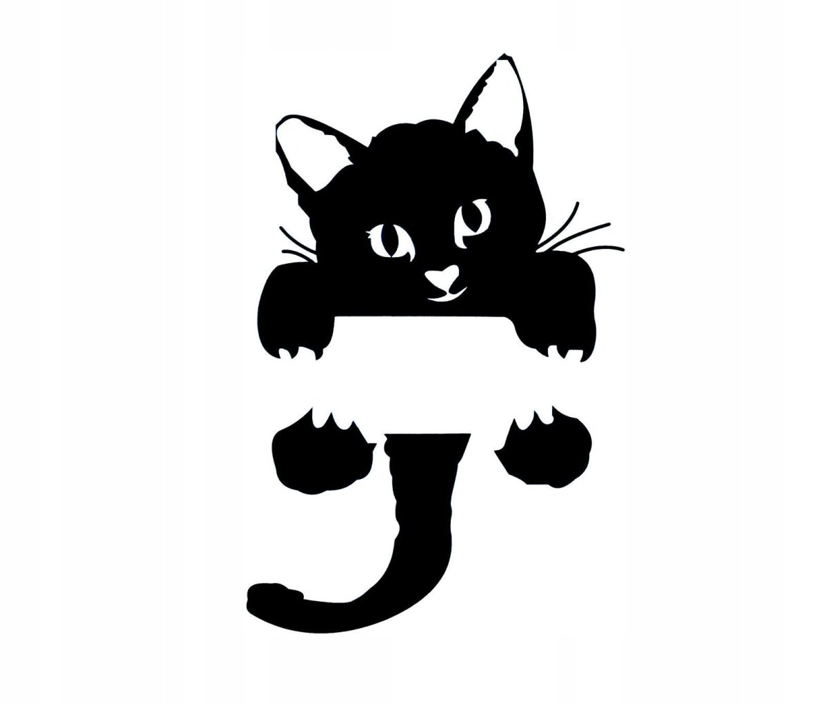 Трафареты кошек для декора стен